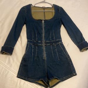 NWT Free People denim romper! 👖